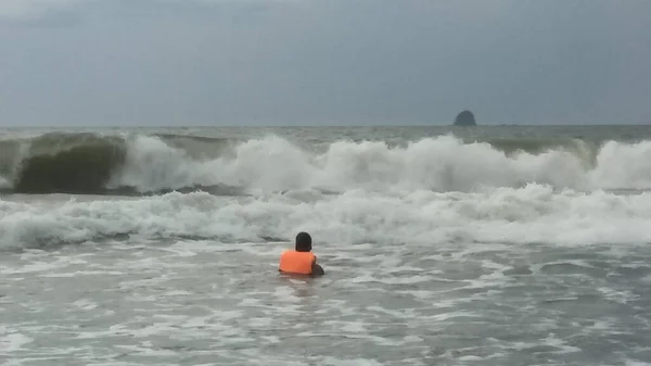 man in the sea