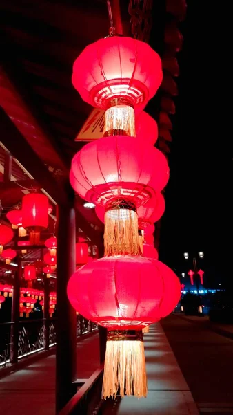 chinese lanterns in the night