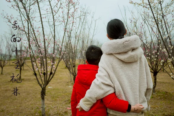 young couple in love on the tree