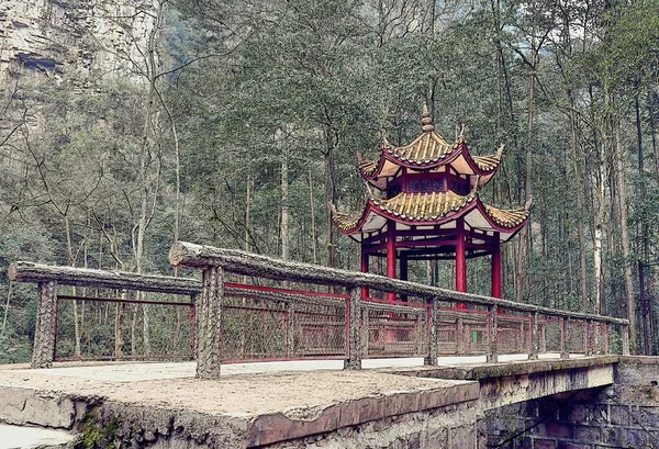 the old bridge in the city of china