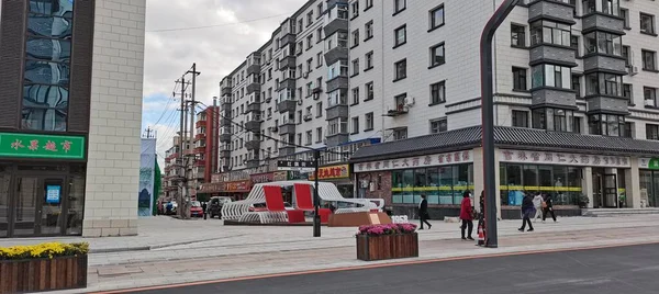 street view of the city of stockholm in sweden