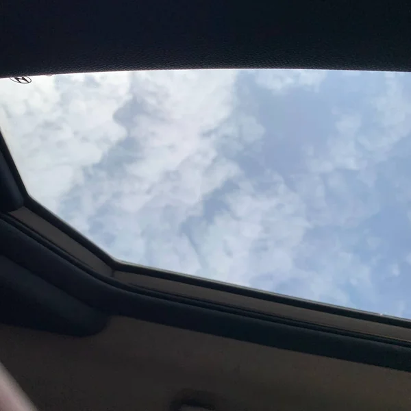 view of the window of the car