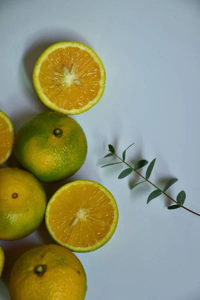 fresh ripe lemons on a white background.