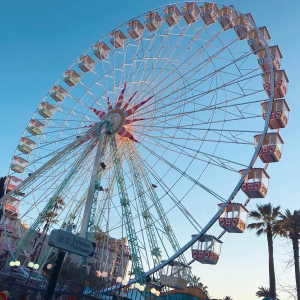 ferris wheel in the amusement park, london, uk