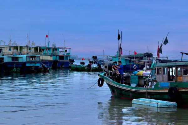 fishing boats in the sea