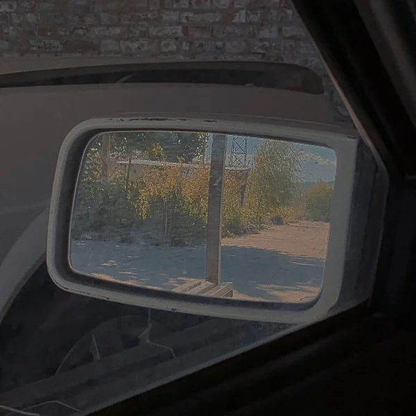 view of the window of the car