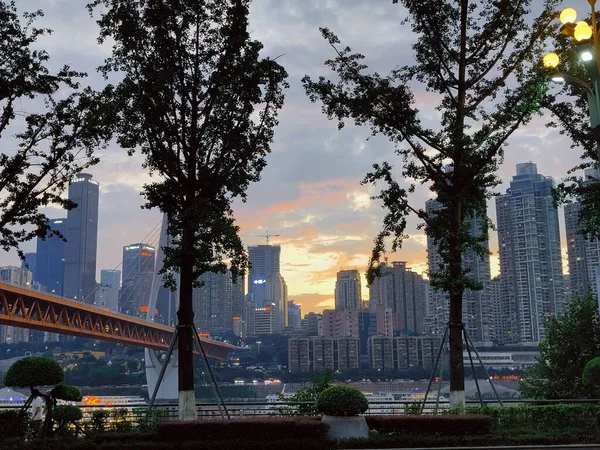 view of the city of the lujiazui financial district in the morning