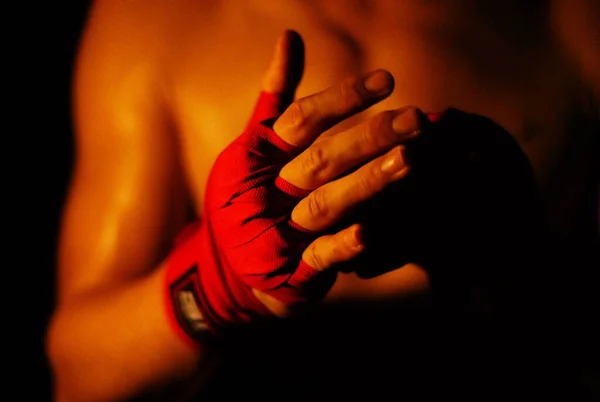 man with a tattoo on a black background