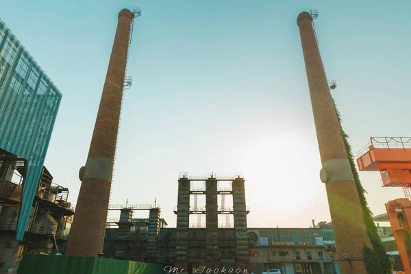 industrial factory, architecture, environment, pollution, people, power, plant, oil, concrete, smoke