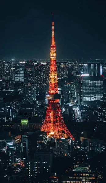 tokyo city skyline at night, japan