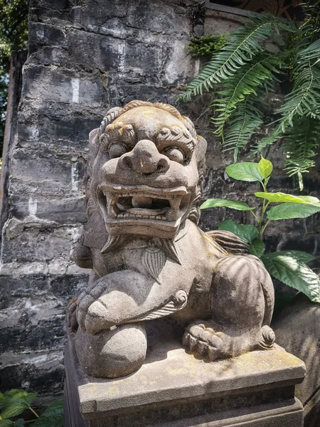 lion statue in the park