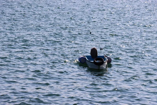 man in a boat on the lake