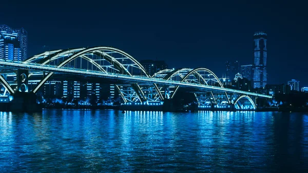 singapore, night cityscape, river bridge, reflection, sky, city, urban landscape