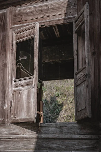 old wooden door in the village