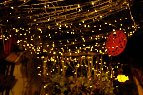 christmas tree decoration, colorful lights, bokeh, defocused, light, background,