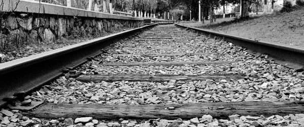 railway tracks on the railroad track