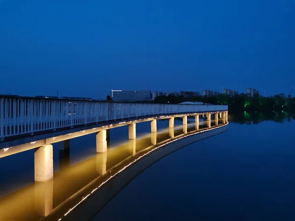 stock image view of the bridge in the city