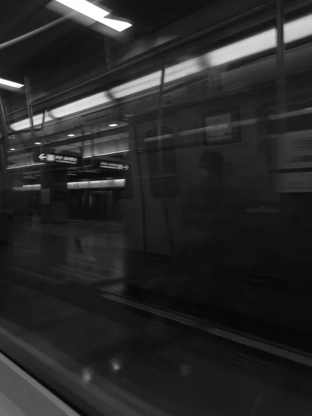 empty underground tunnel with lights