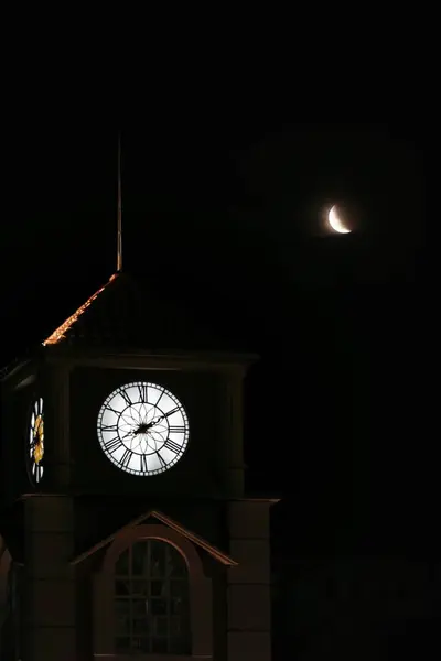 the clock tower in the night
