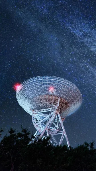 satellite dish with antenna and stars