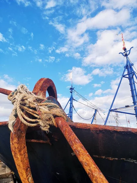 old rusty boat on the sea