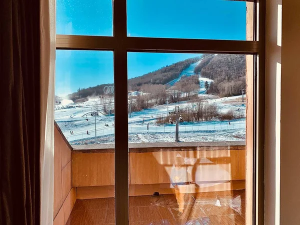 window with snow and windows