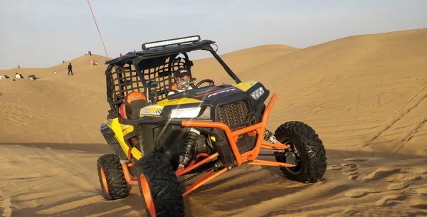 the quad car in the desert