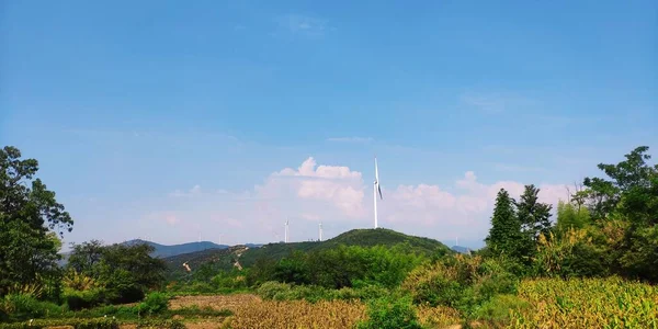 green power plant in the mountains