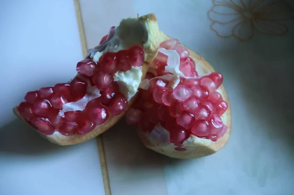 fresh red and white fruits on a plate