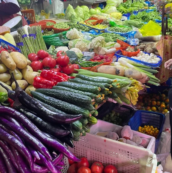 fresh vegetables in the market