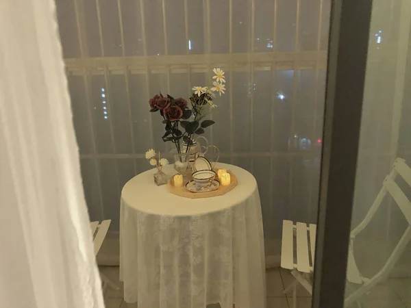 beautiful wedding decoration in the hotel room