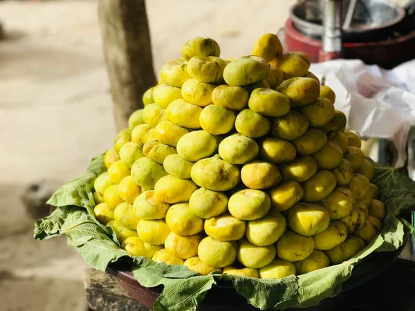 fresh green mango in a market