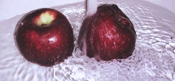 red apples on a white background