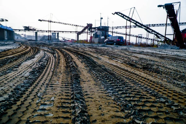 railway tracks on the road