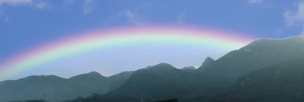 rainbow in the mountains