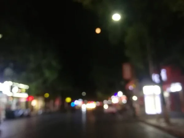 blurred background of street lights