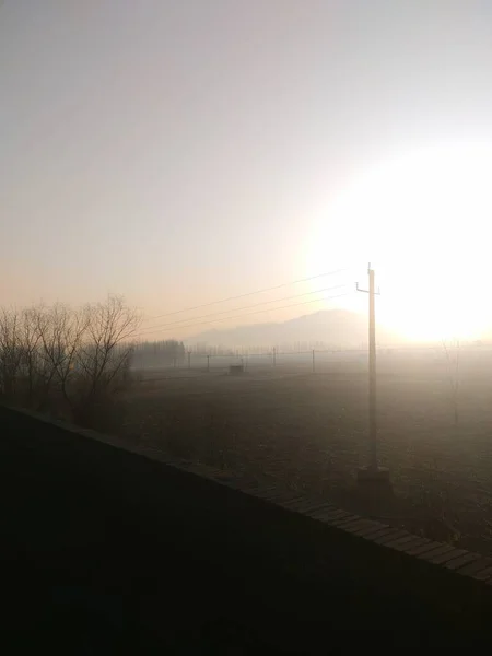 view of the railway station in the morning