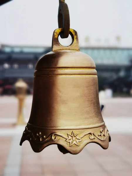 old bronze bell in the temple