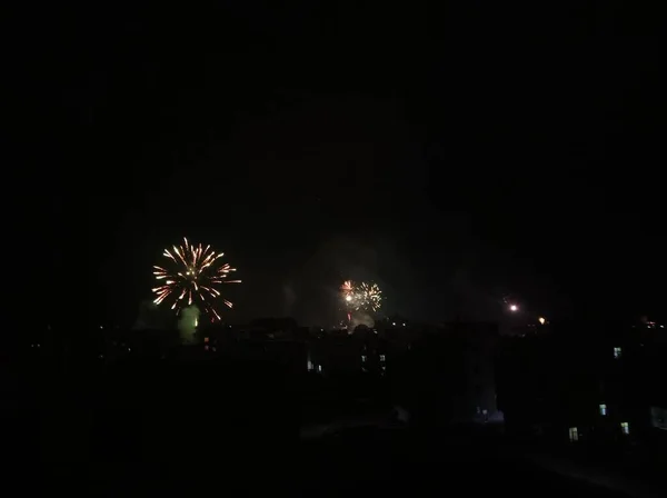 stock image fireworks in the night sky