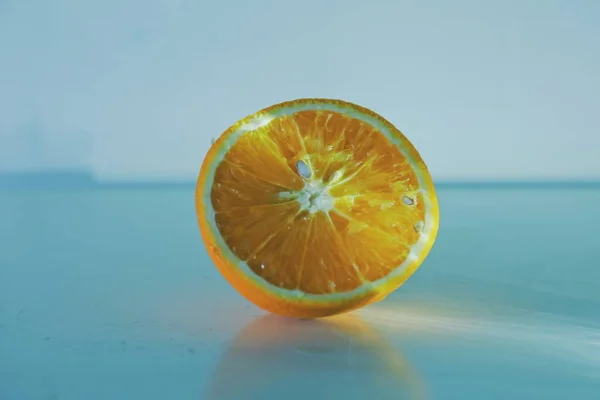 fresh orange on a white background