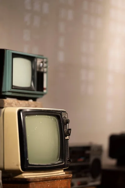 old vintage retro tv on a white background