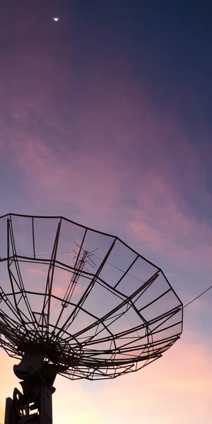 satellite dish antenna with antennas and sky