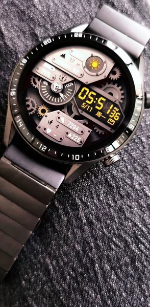 old watch on the background of the clock