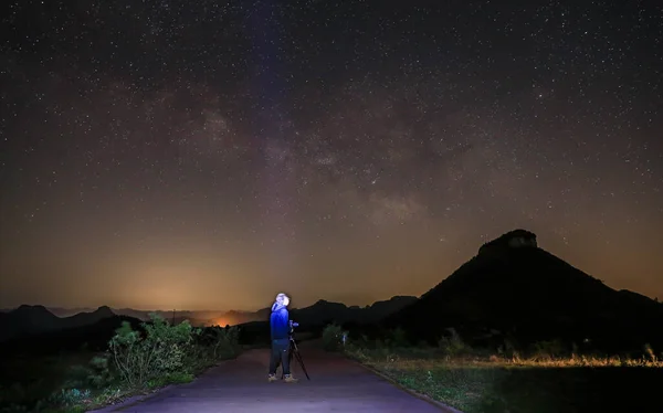 beautiful night starry sky