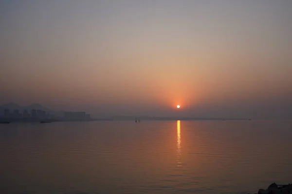 stock image beautiful sunset over the sea