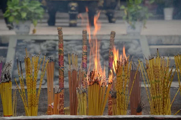 incense sticks in the temple