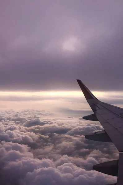 wing of a plane in the sky