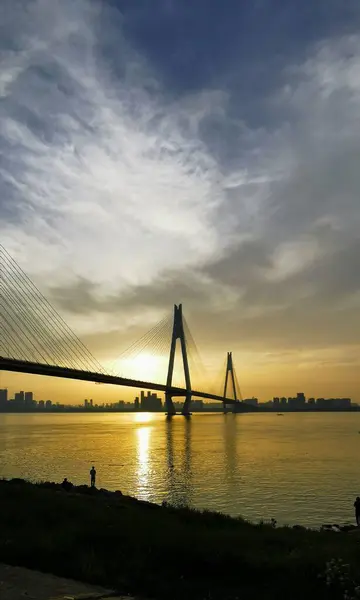 stock image view of the bridge in the city of riga