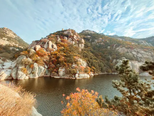 Прекрасний Вид Озеро Горах — стокове фото