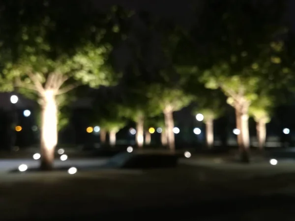 blurred bokeh background of street lights